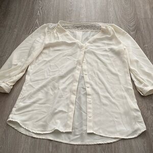 H&M womans S cream blouse
